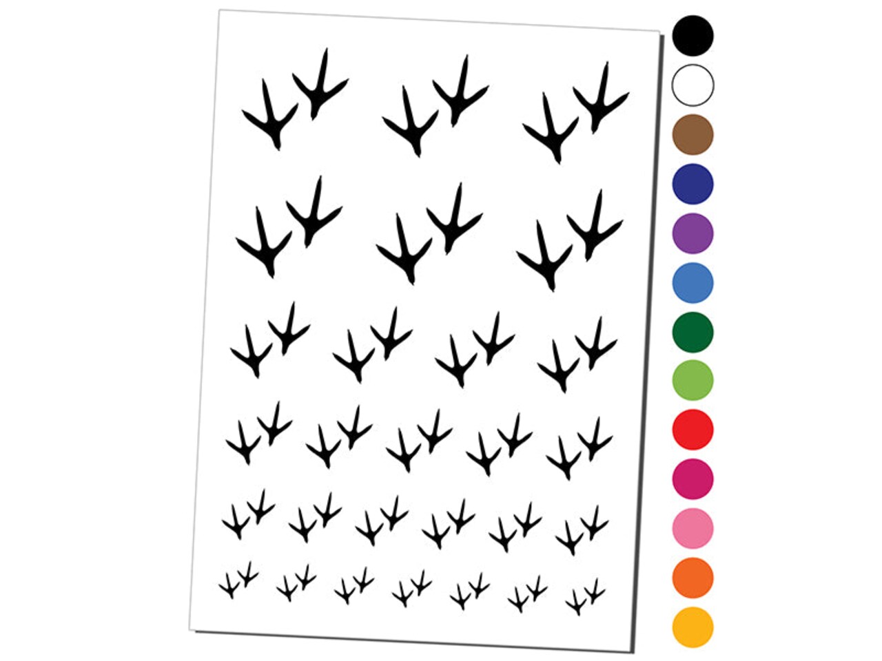 Chicken Footprints Tracks Temporary Tattoo Water Resistant Fake Body Art Set Collection